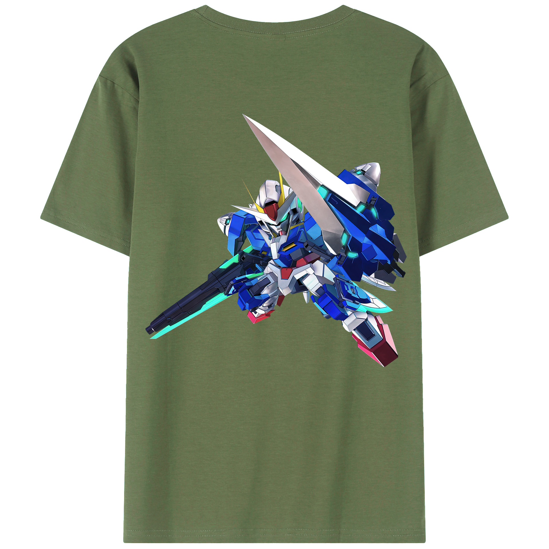 （画像用） 機動戦士ガンダム Mobile Suit Gundam 綿100％ メンズ半袖Tシャツ（バックプリント） 通気性